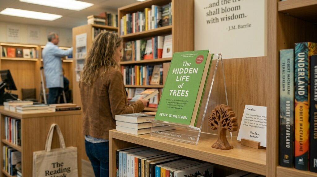 Expositor em acrilico livrarias