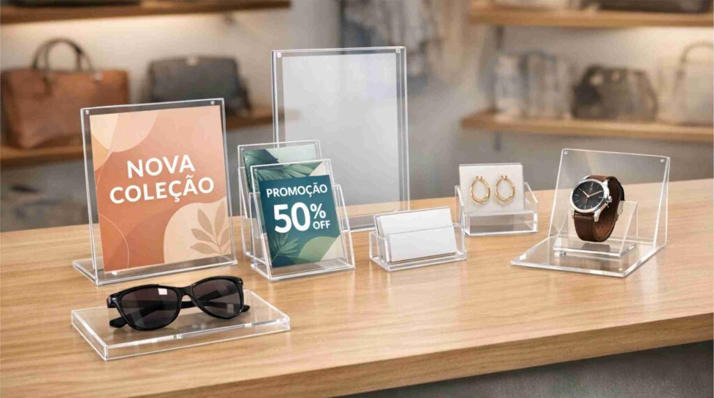 Displays e Expositores em acrílico